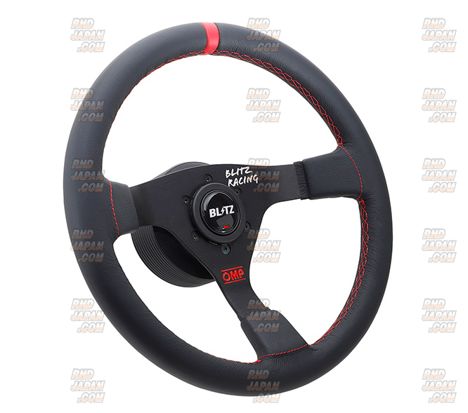 Blitz X OMP Sport Steering Wheel - 350mm Smooth Leather - RHDJapan